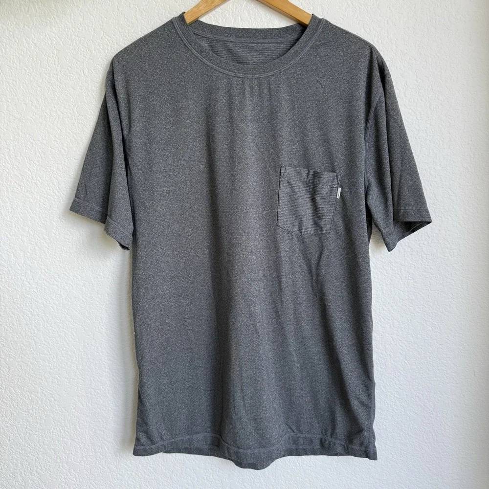 Vuori tradewind performance tee short sleeve T shirt L men gray - Picture 2 of 6